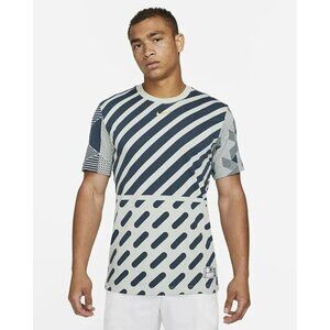 Nike Court Serena Williams Design Crew Graphic Tennis T-Shirt LARGE Green Cotton